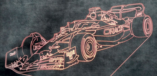Oracle Red Bull F-1 Race Car 3-D Optical Illusion Multicolored Light