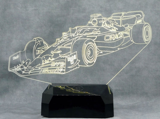Oracle Red Bull F-1 Race Car 3-D Optical Illusion Multicolored Light