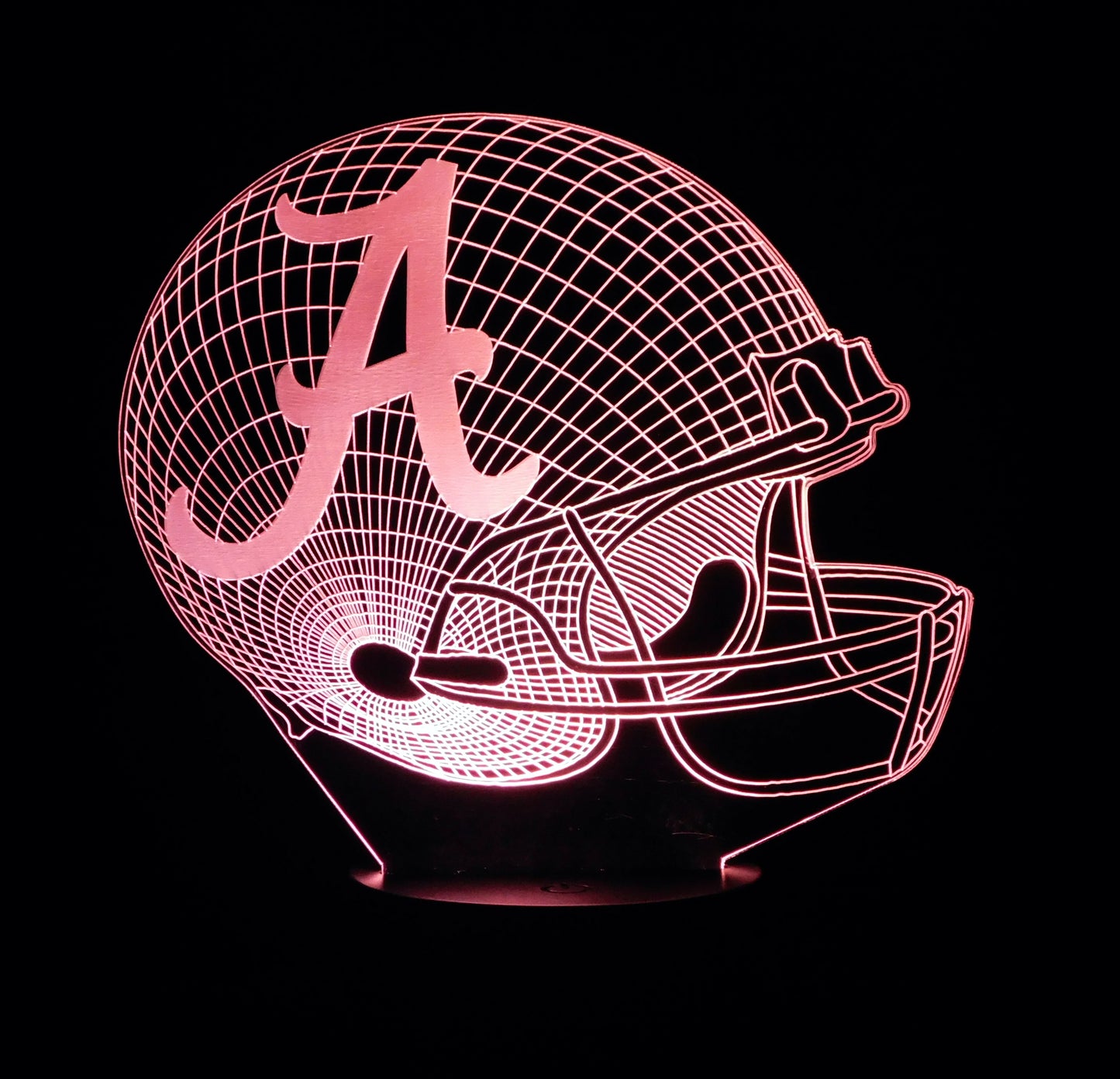 College League Football Helmet 3-D Optical Illusion Multicolored LED Lamp