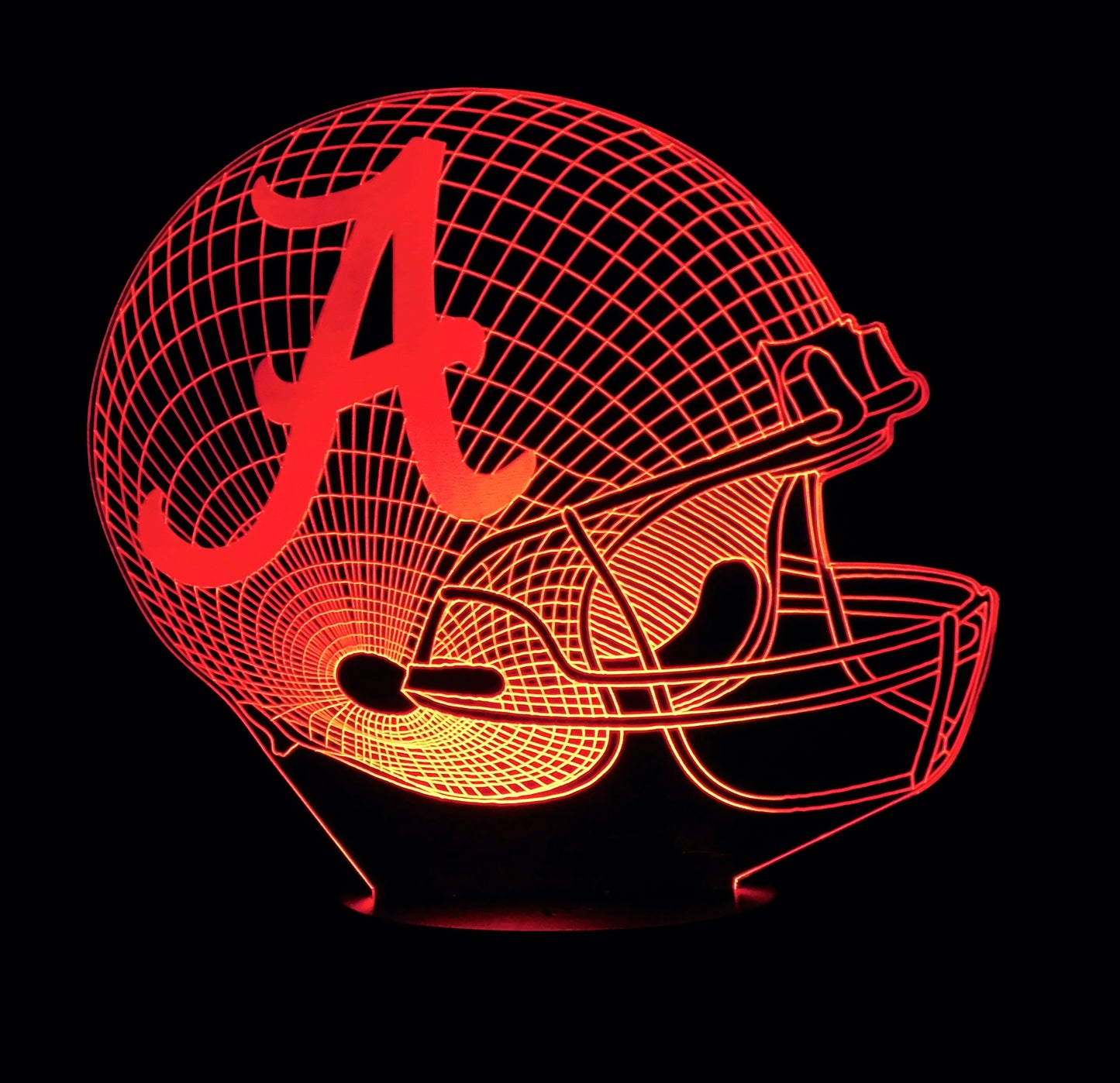 College League Football Helmet 3-D Optical Illusion Multicolored LED Lamp