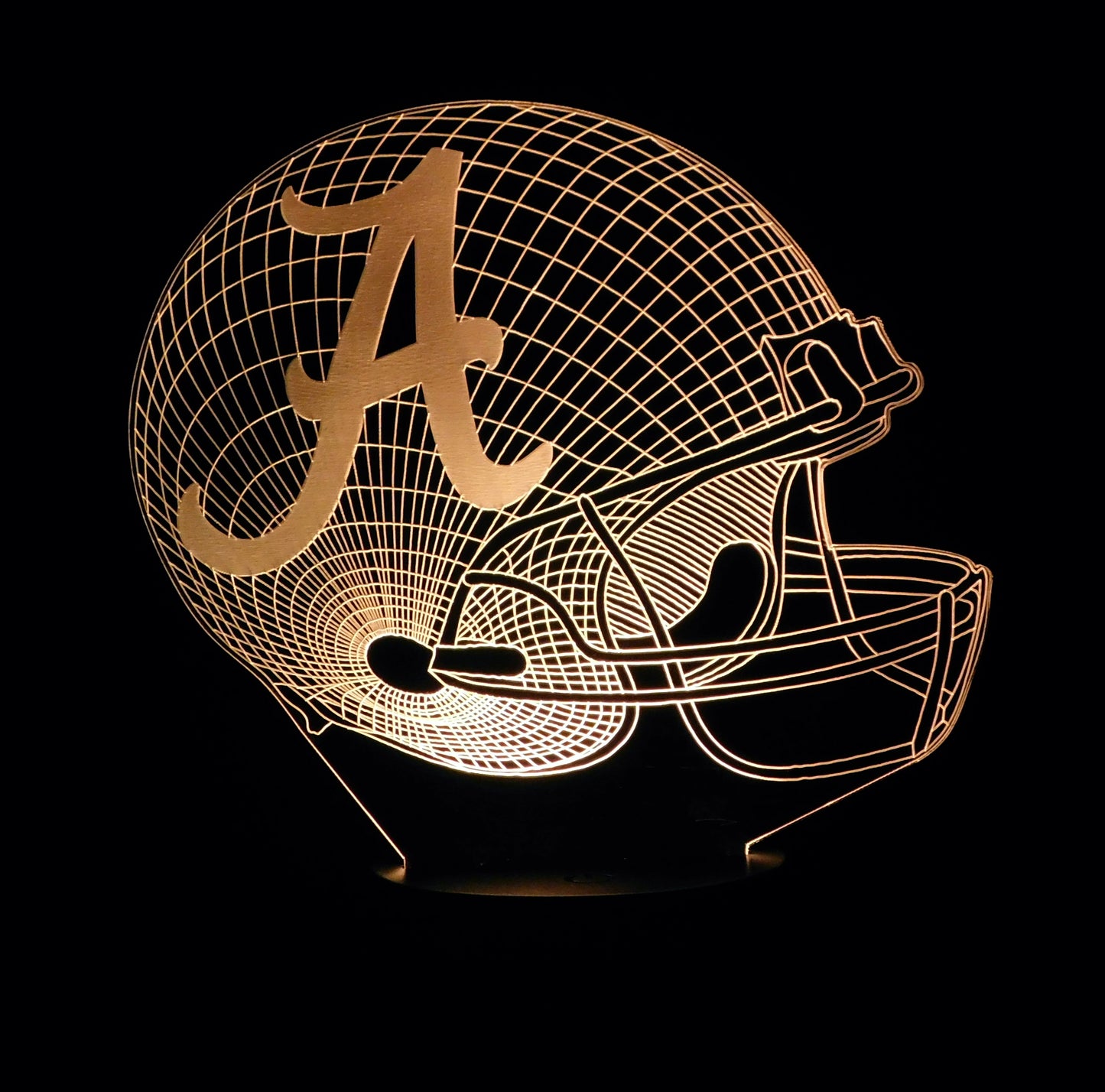 College League Football Helmet 3-D Optical Illusion Multicolored LED Lamp