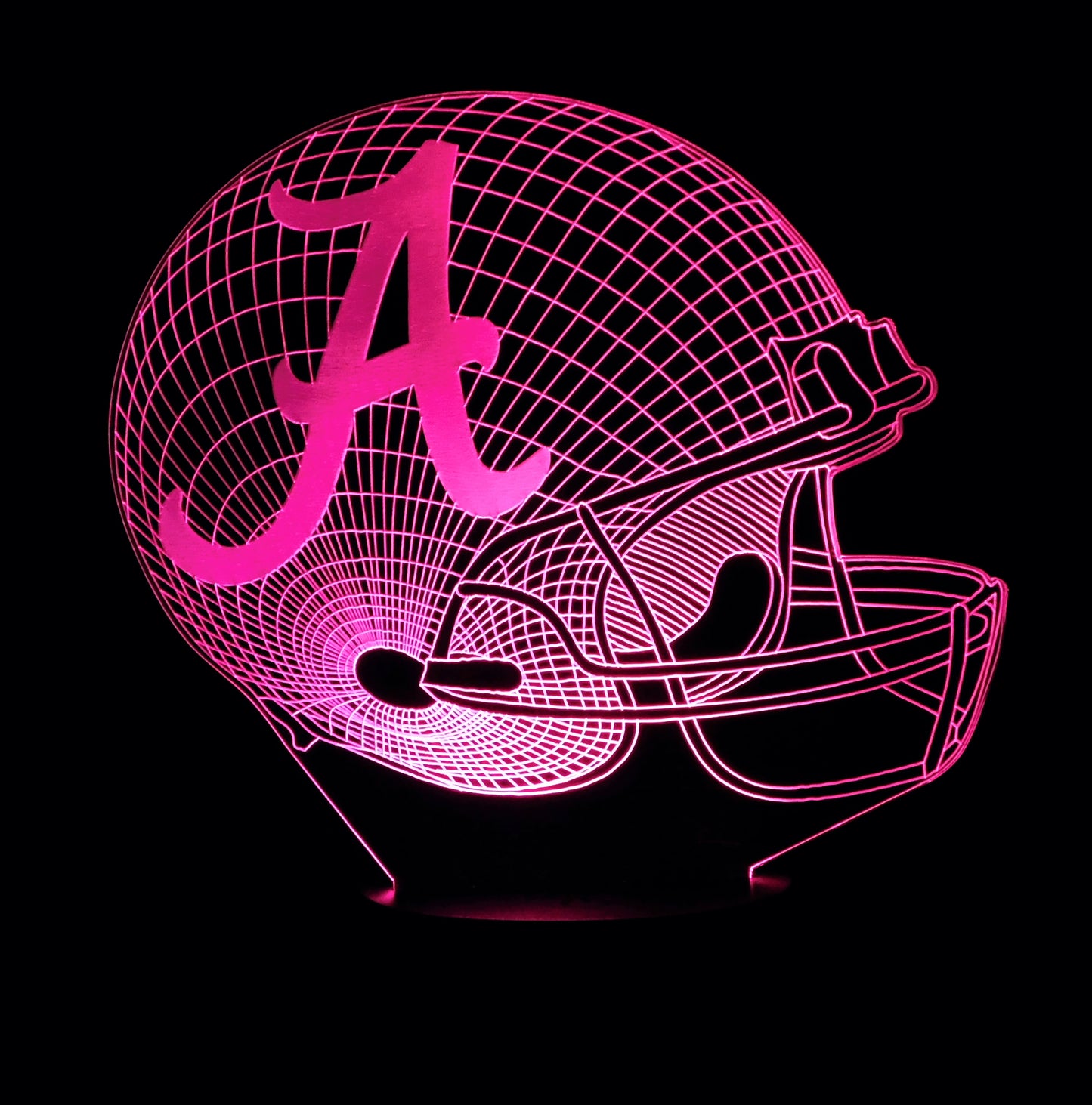 College League Football Helmet 3-D Optical Illusion Multicolored LED Lamp