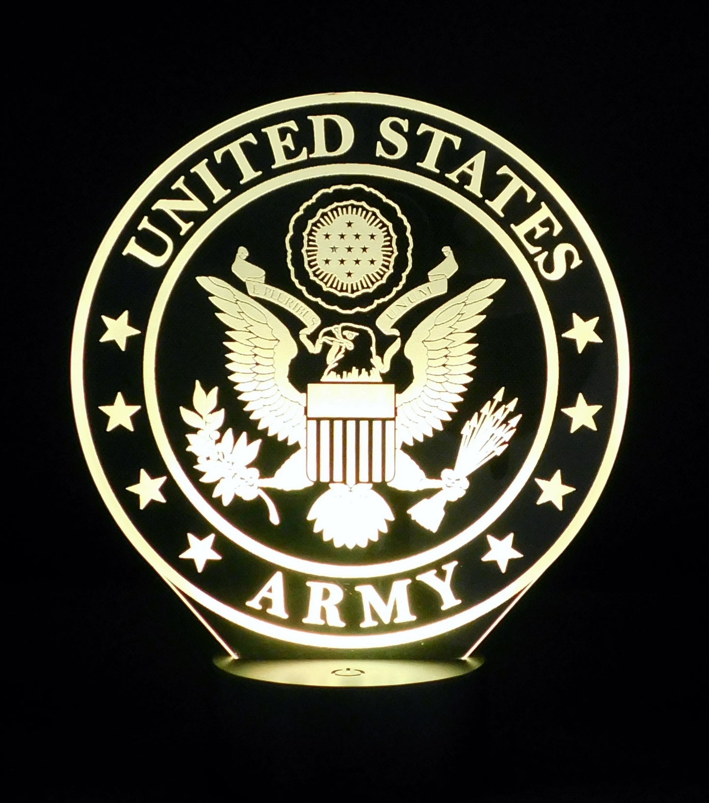 Army Logo 3-D Optical Illusion Multicolored Light