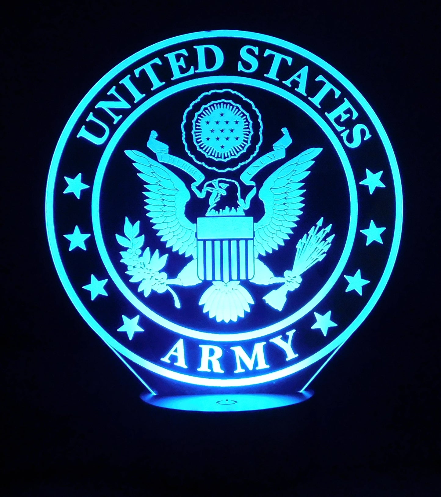 Army Logo 3-D Optical Illusion Multicolored Light