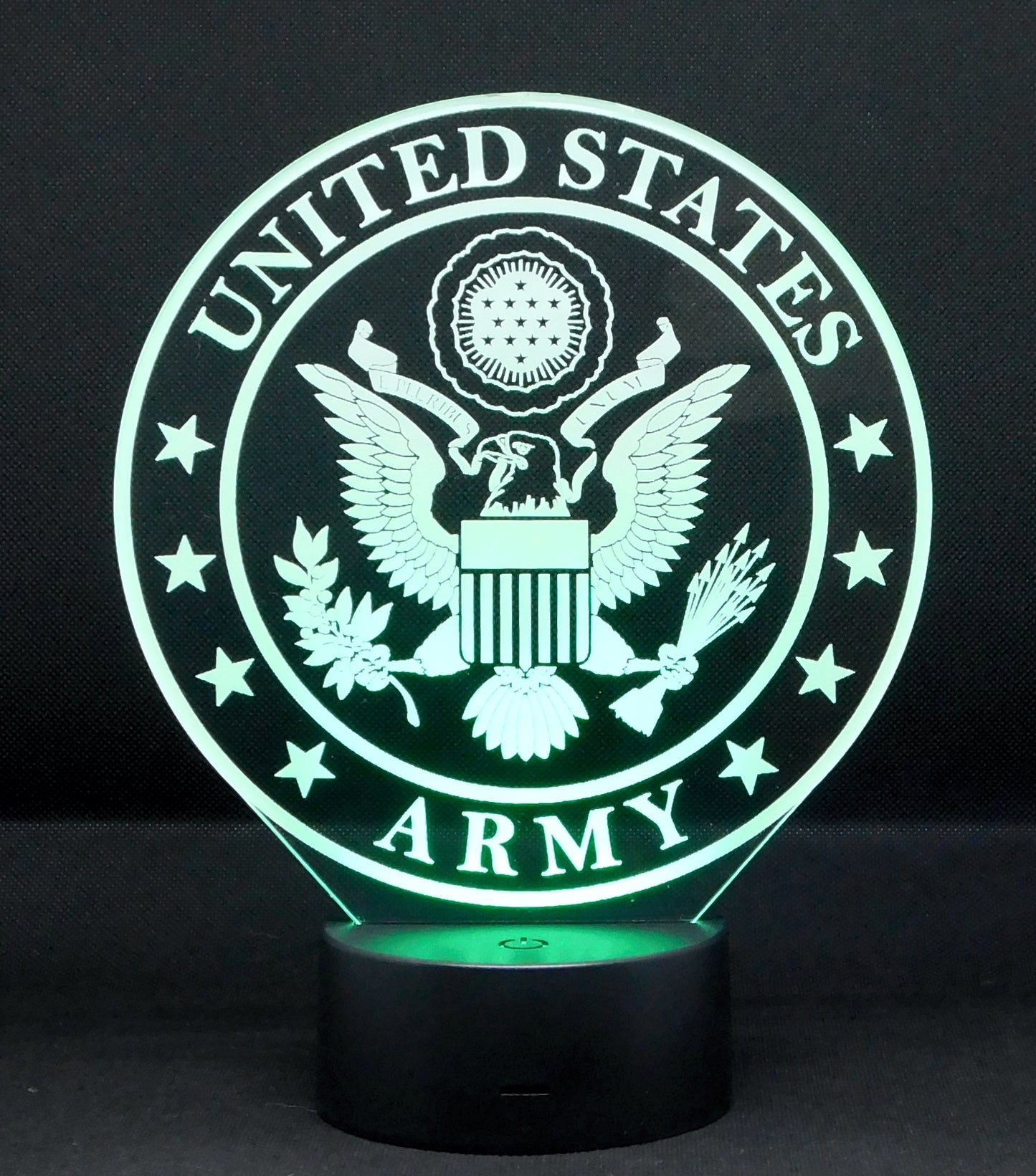 Army Logo 3-D Optical Illusion Multicolored Light