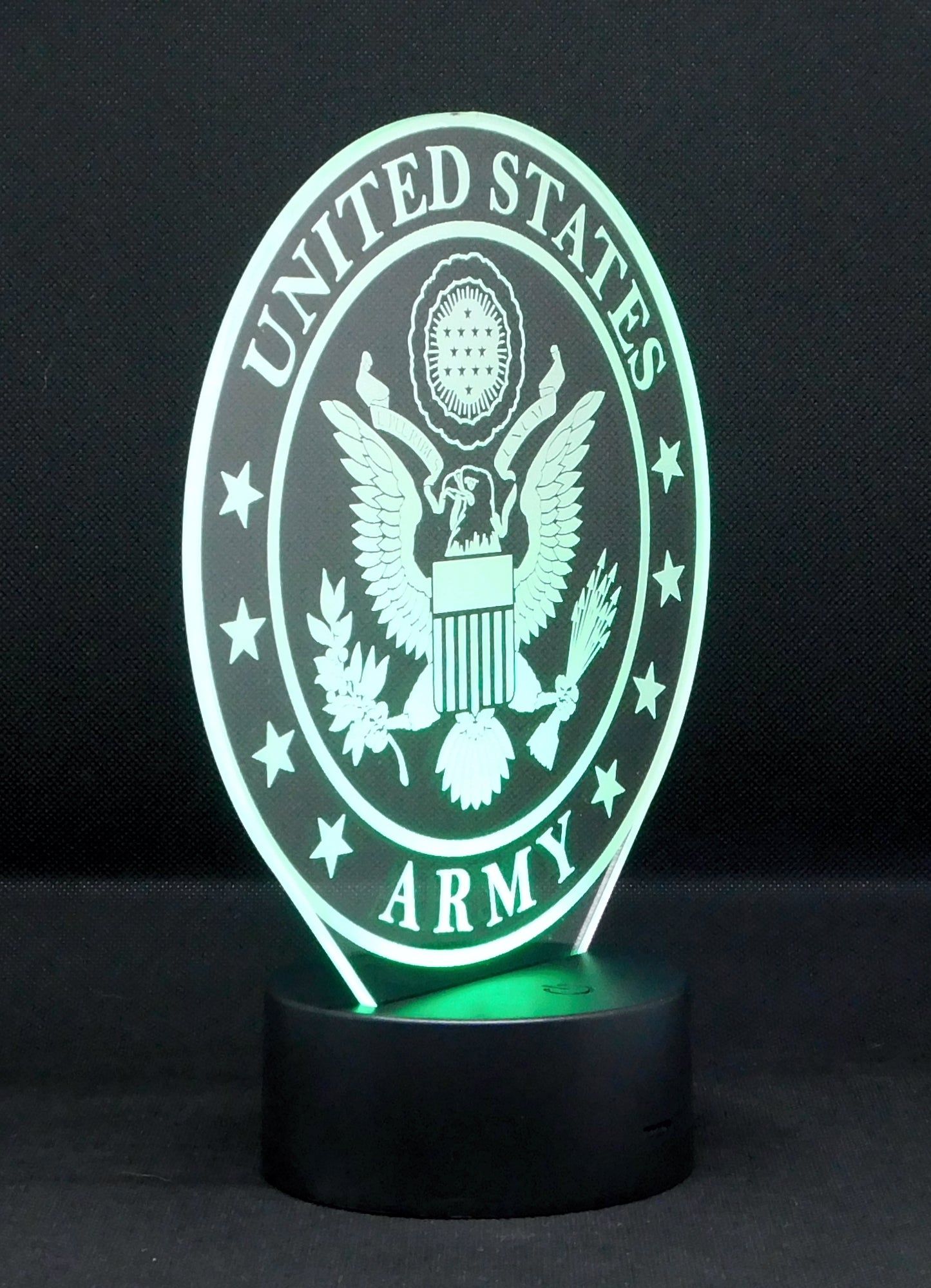 Army Logo 3-D Optical Illusion Multicolored Light