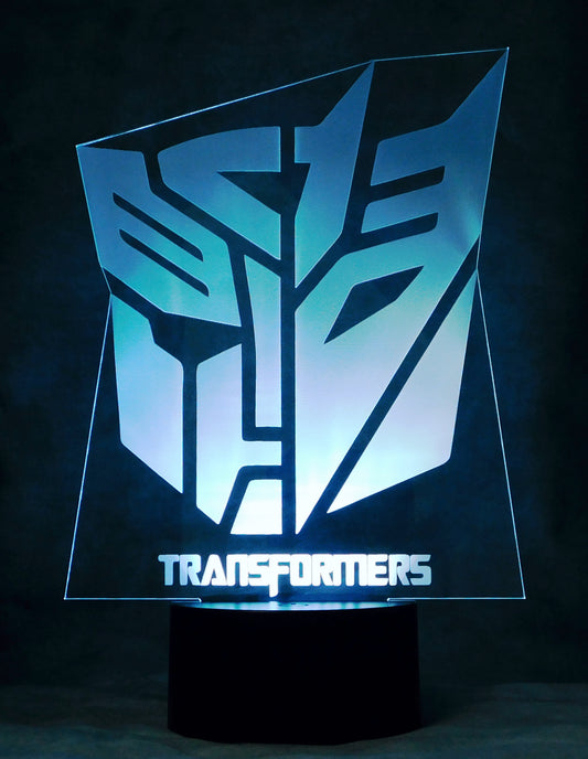 Autobot Decepticon Transformer 3-D Optical Illusion Multicolored Light