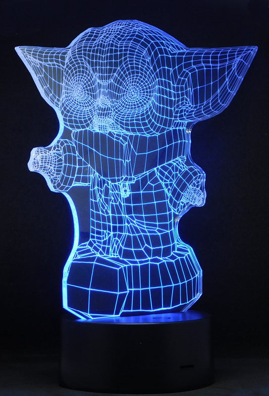 Baby Yoda Standing 3-D Optical Illusion LED Multicolor Lamp