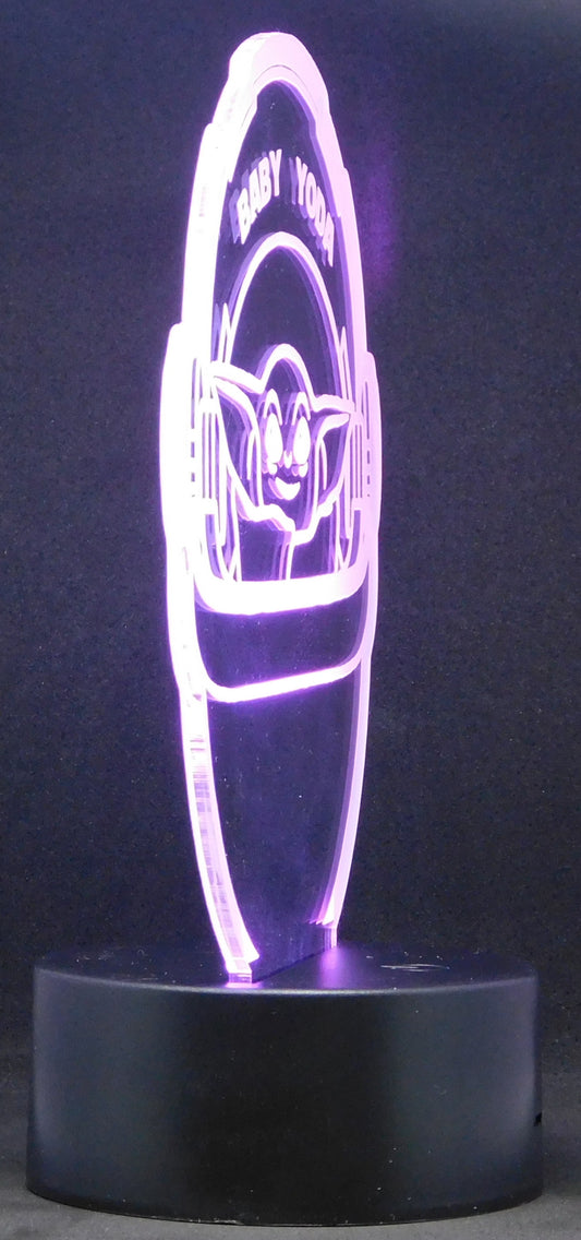 Baby Yoda 3-D Optical Illusion LED Multicolor Lamp