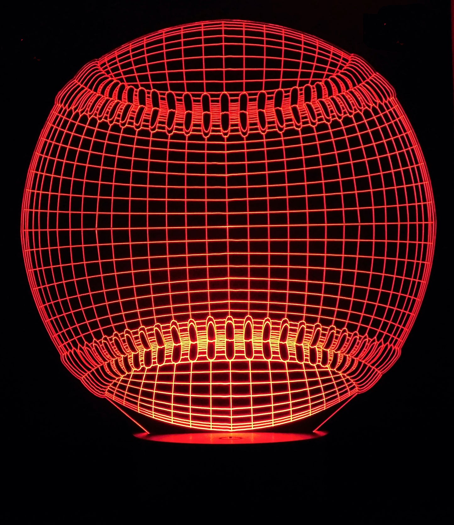 Baseball 3-D Optical Illusion Multicolored Light