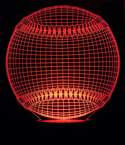 Baseball 3-D Optical Illusion Multicolored Light
