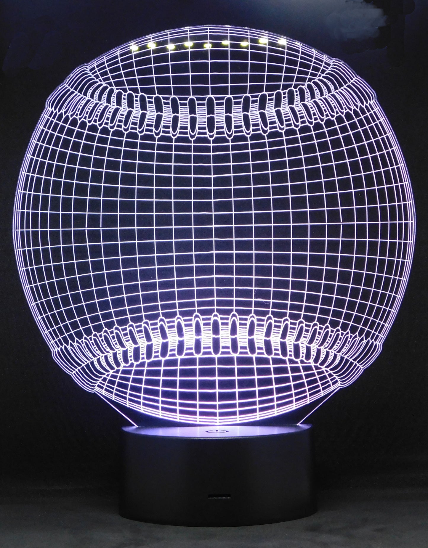 Baseball 3-D Optical Illusion Multicolored Light