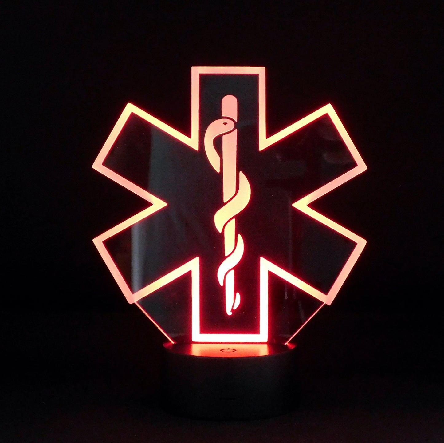 EMT Logo 3-D Optical Illusion Multicolored LED Lamp
