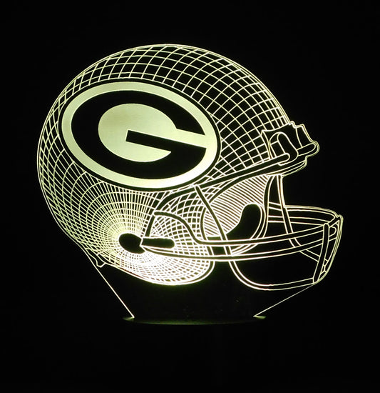 Pro League Football Helmet 3-D Optical Illusion Multicolored LED Lamp