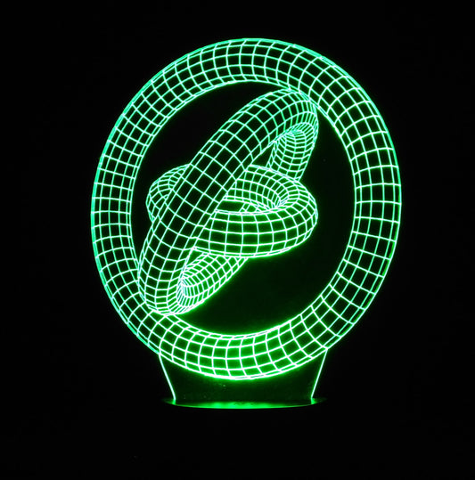 Gyroscope 3-D Optical Illusion Multicolored Light