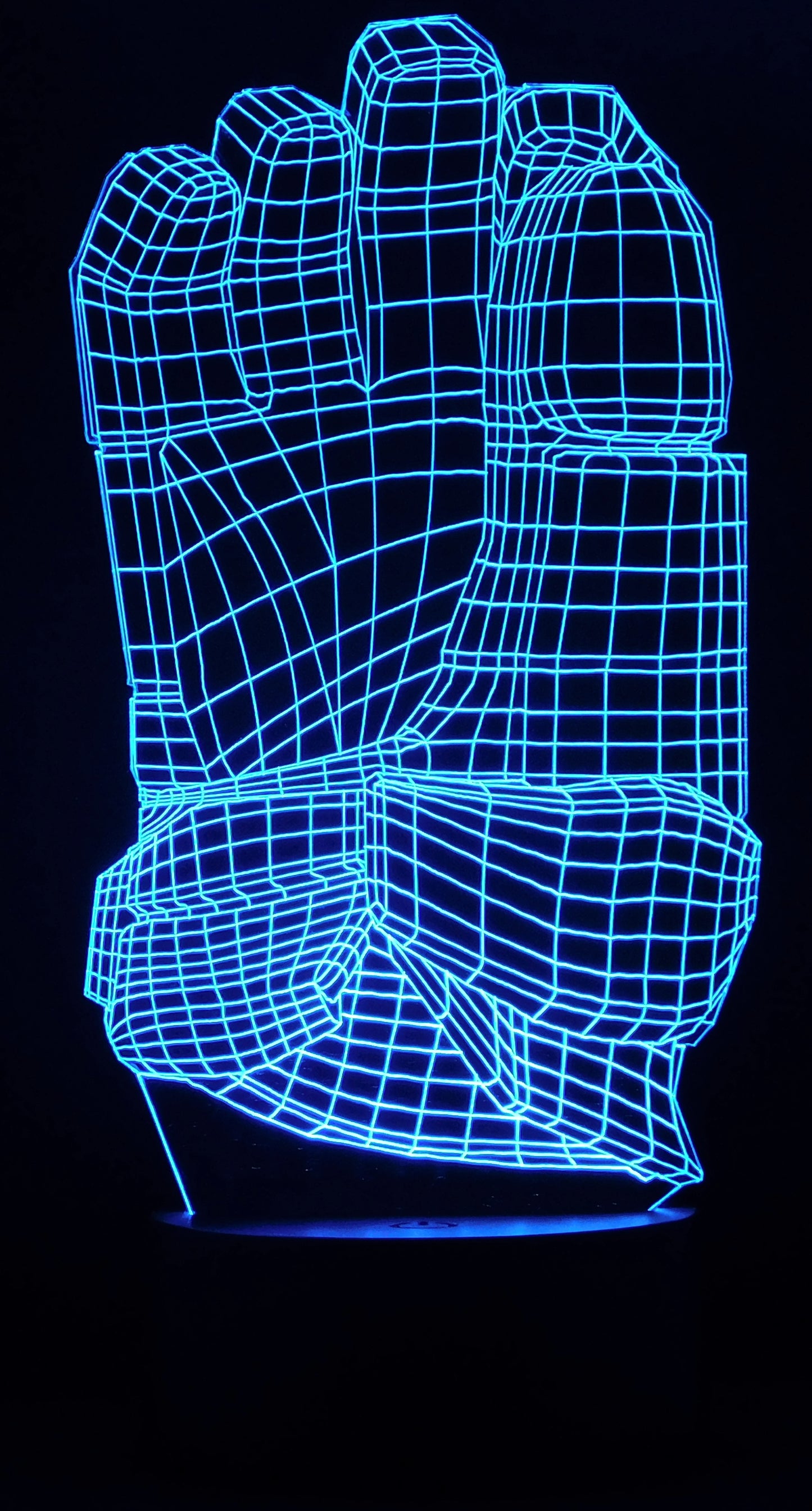 Hockey Glove 3-D Optical Illusion Multicolored Light