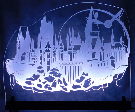 Hogwarts Castle 3-D Optical Illusion Multicolored LED