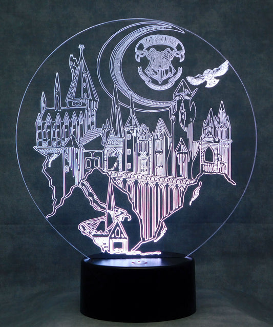 Hogwart Legacy Display 3-D Optical Illusion Multicolored Light