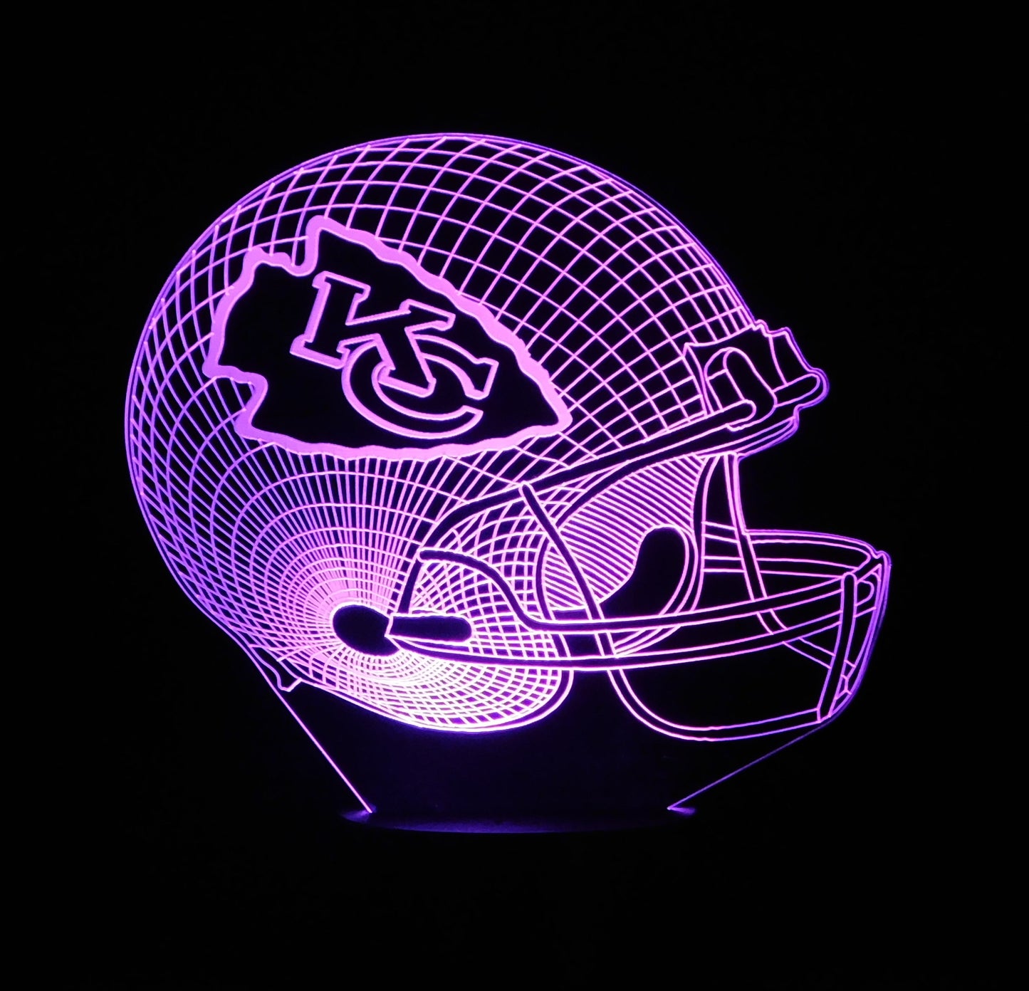 Pro League Football Helmet 3-D Optical Illusion Multicolored LED Lamp