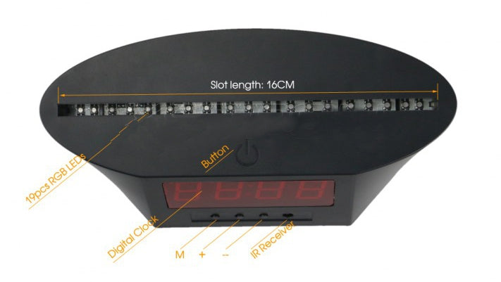 Mandala 3-D Optical Illusion Multicolored LED Clock/Lamp