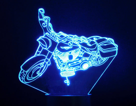 Harley-Davidson Road King 3-D Optical Illusion Multicolored LED Lamp