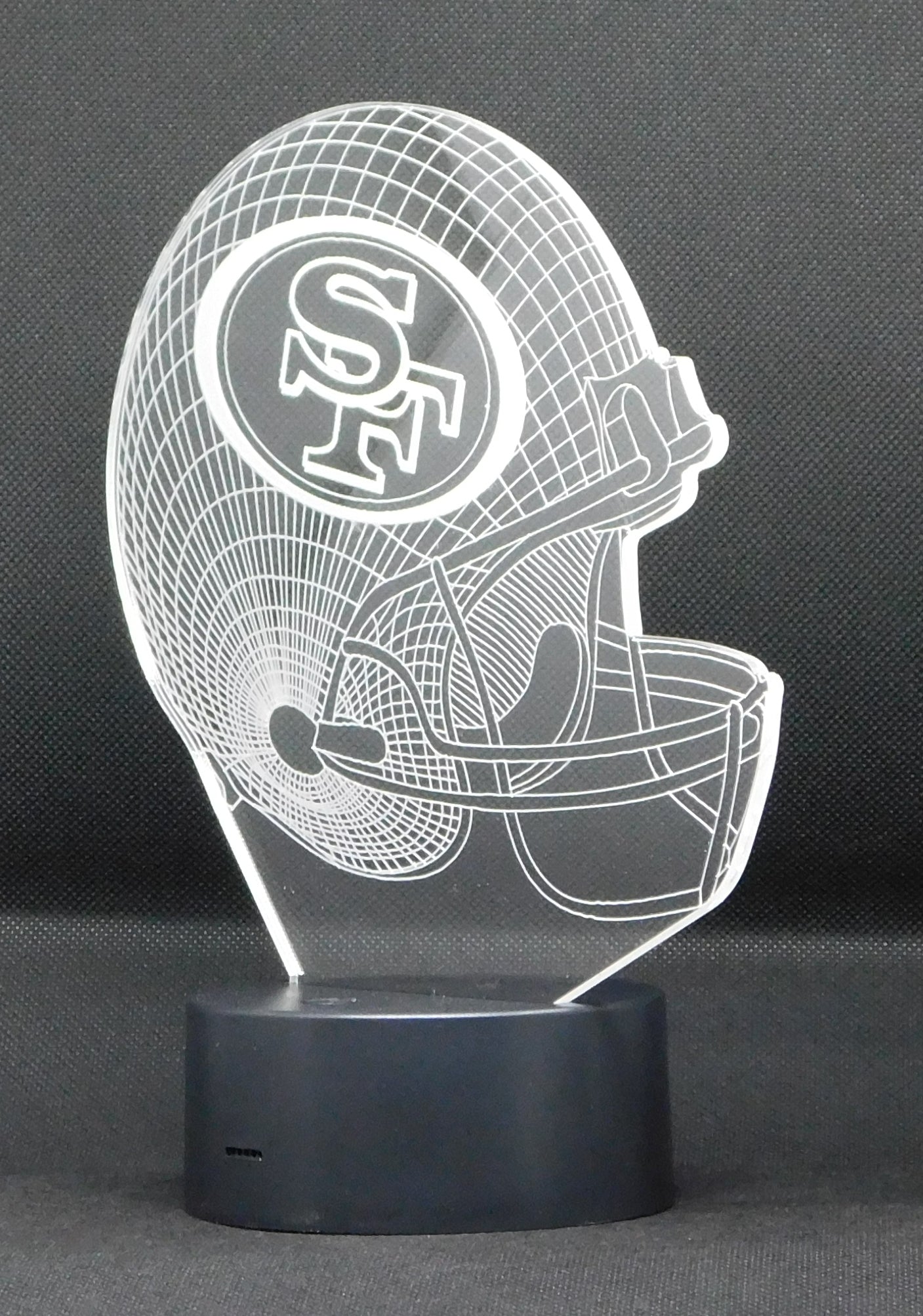 Pro League Football Helmet 3-D Optical Illusion Multicolored LED Lamp