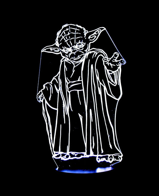 Yoda 3-D Optical Illusion Multicolored Light