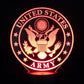 Army Logo 3-D Optical Illusion Multicolored Light