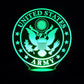 Army Logo 3-D Optical Illusion Multicolored Light