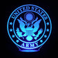 Army Logo 3-D Optical Illusion Multicolored Light