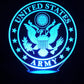 Army Logo 3-D Optical Illusion Multicolored Light