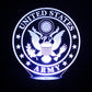 Army Logo 3-D Optical Illusion Multicolored Light