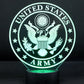 Army Logo 3-D Optical Illusion Multicolored Light