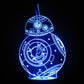 BB8 3-D Optical Illusion LED Multicolored Lamp