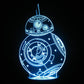 BB8 3-D Optical Illusion LED Multicolored Lamp