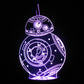 BB8 3-D Optical Illusion LED Multicolored Lamp