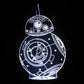 BB8 3-D Optical Illusion LED Multicolored Lamp