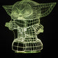 Baby Yoda Standing 3-D Optical Illusion LED Multicolor Lamp