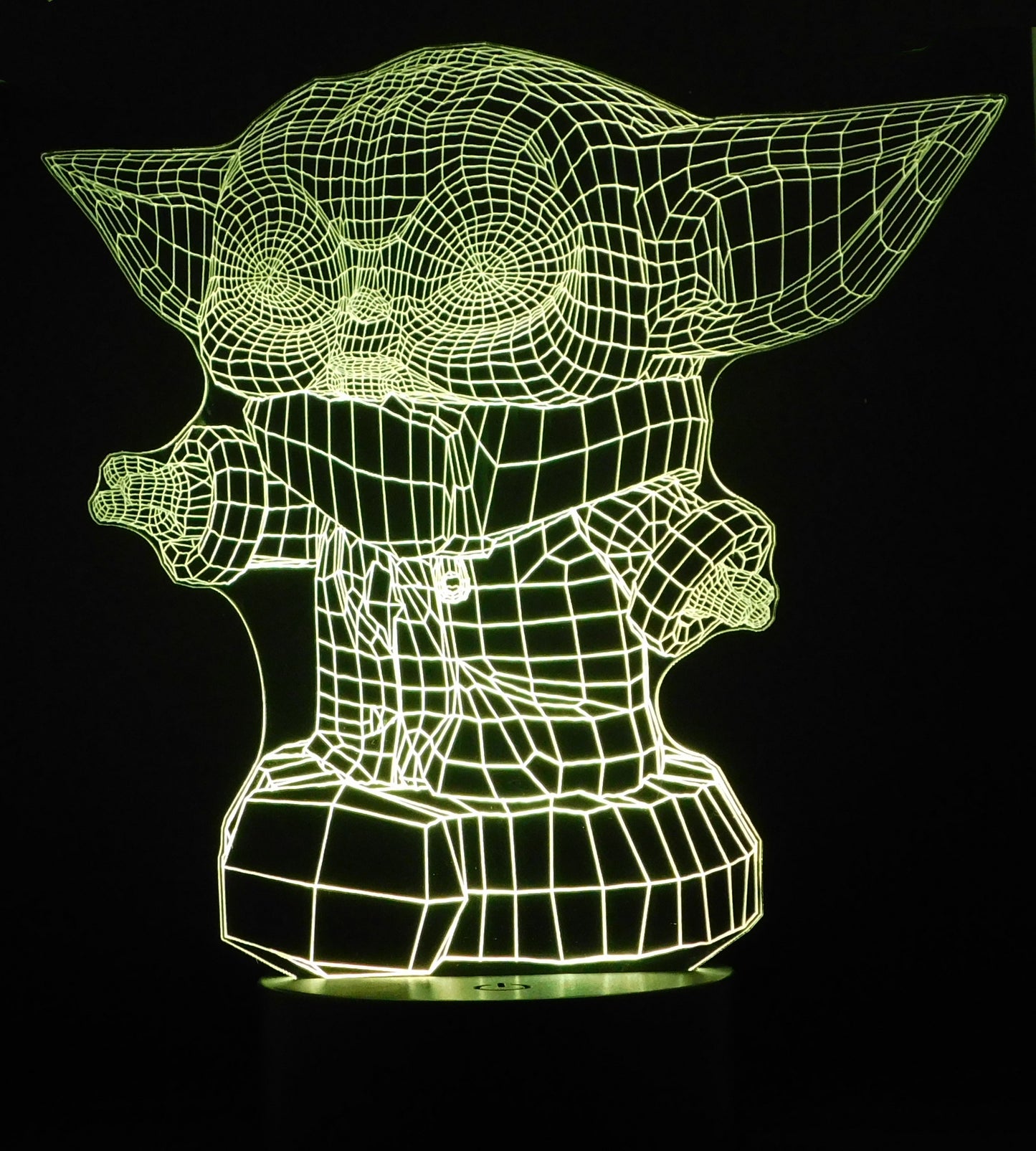 Baby Yoda Standing 3-D Optical Illusion LED Multicolor Lamp