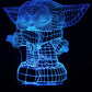 Baby Yoda Standing 3-D Optical Illusion LED Multicolor Lamp