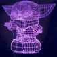 Baby Yoda Standing 3-D Optical Illusion LED Multicolor Lamp