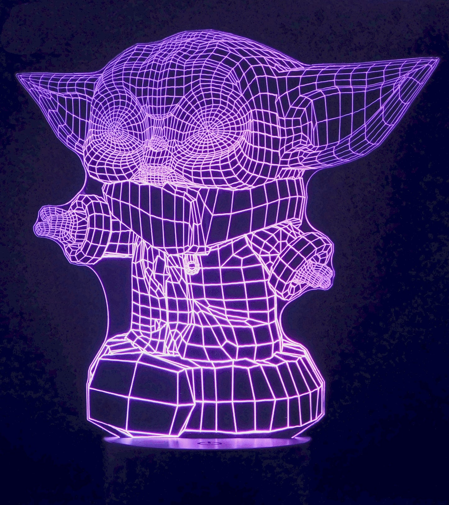 Baby Yoda Standing 3-D Optical Illusion LED Multicolor Lamp