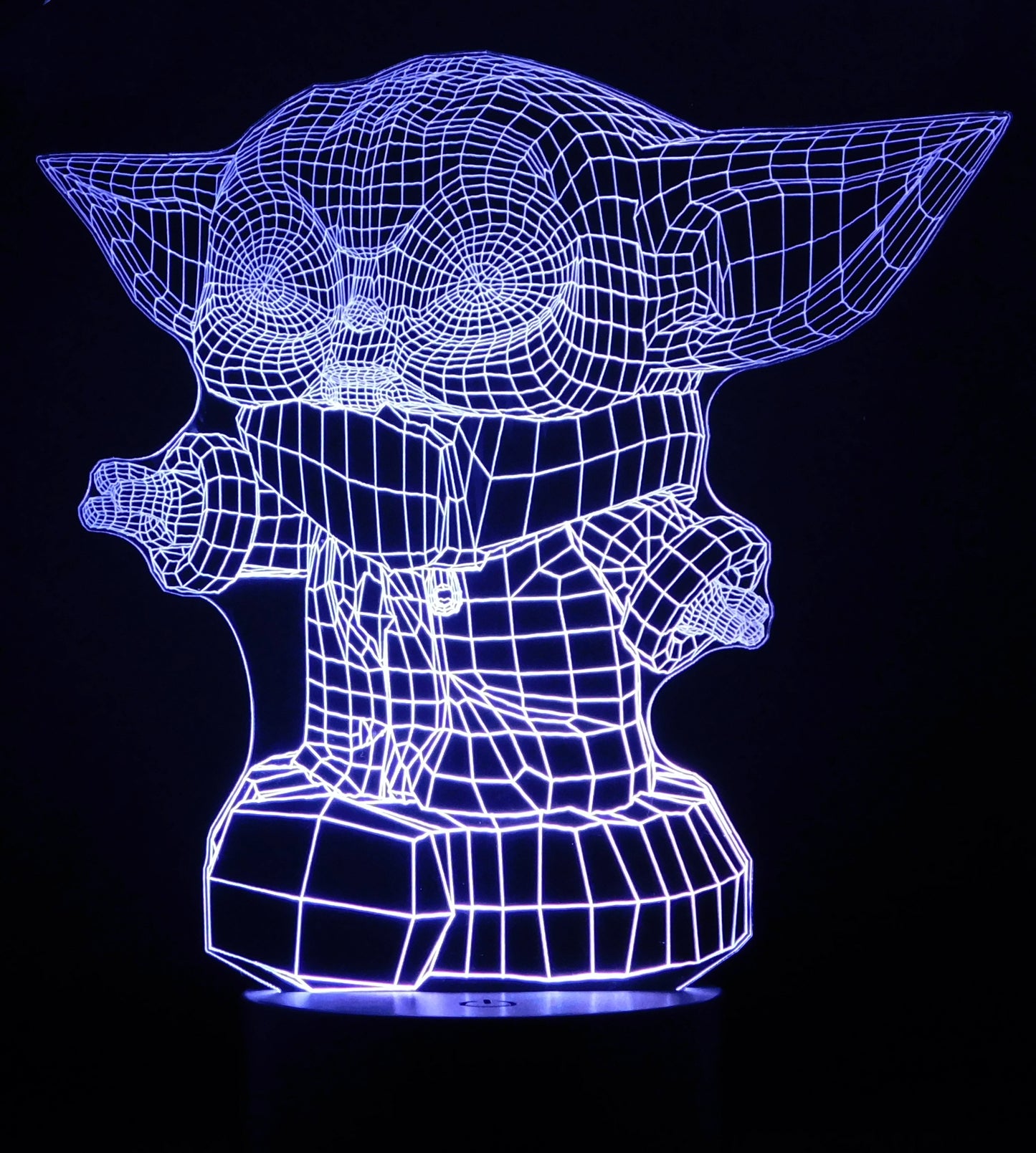 Baby Yoda Standing 3-D Optical Illusion LED Multicolor Lamp