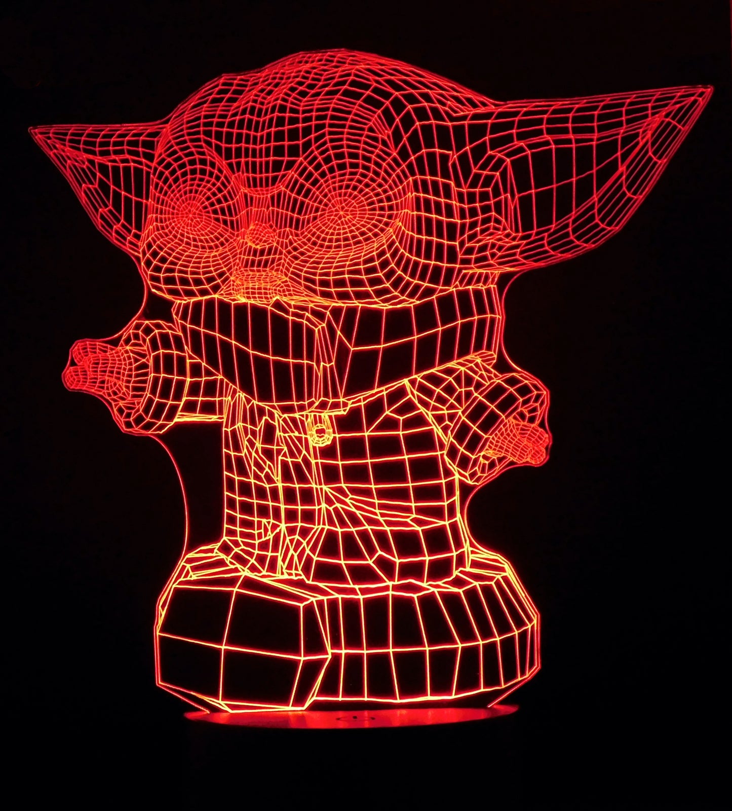 Baby Yoda Standing 3-D Optical Illusion LED Multicolor Lamp