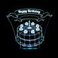 Birthday Cake 3-D Optical Illusion LED Desk, Table, Night Lamp