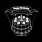 Birthday Cake 3-D Optical Illusion LED Desk, Table, Night Lamp