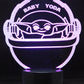 Baby Yoda 3-D Optical Illusion LED Multicolor Lamp