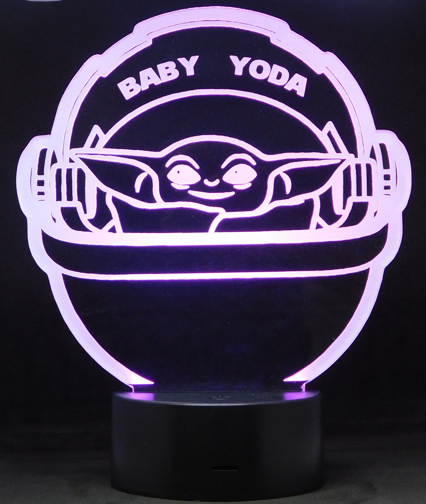 Baby Yoda 3-D Optical Illusion LED Multicolor Lamp