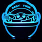 Baby Yoda 3-D Optical Illusion LED Multicolor Lamp