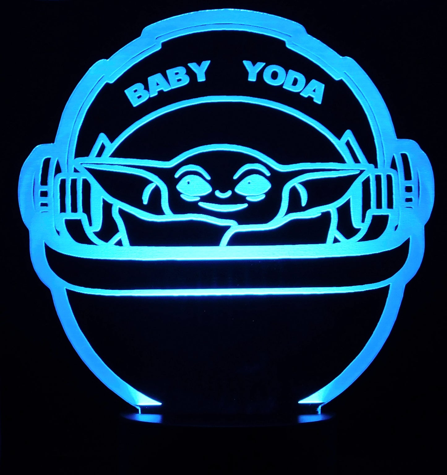 Baby Yoda 3-D Optical Illusion LED Multicolor Lamp